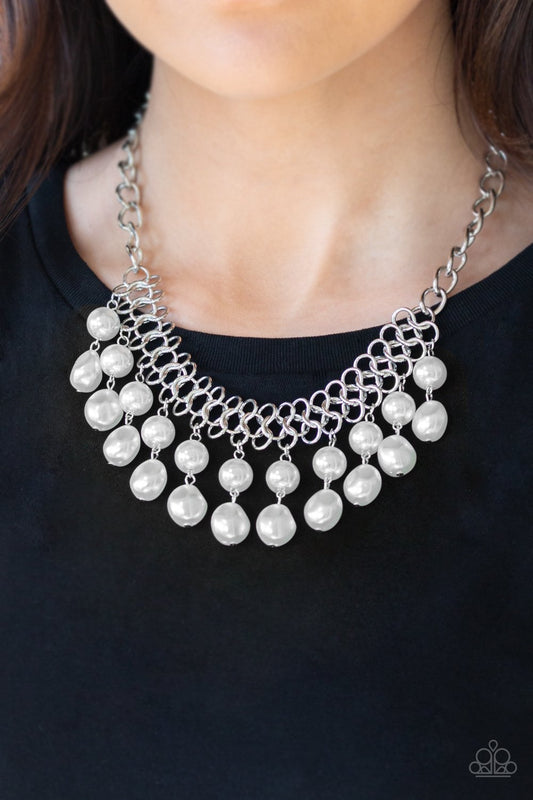 5th Avenue Fleek-white-Paparazzi necklace