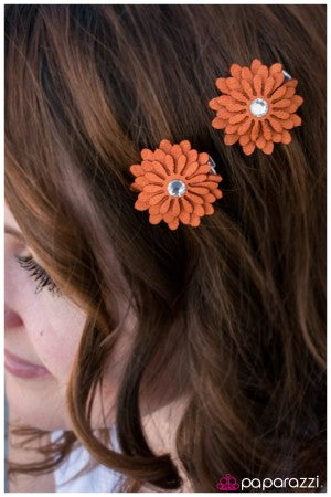 Double Trouble - Orange - Paparazzi Jewelry hair clip