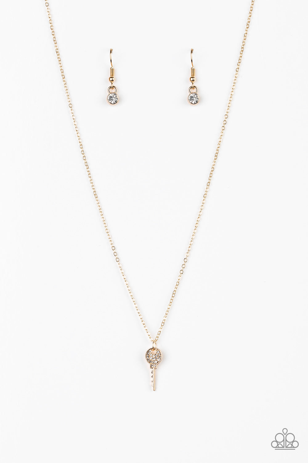 Key Figure - gold - Paparazzi necklace