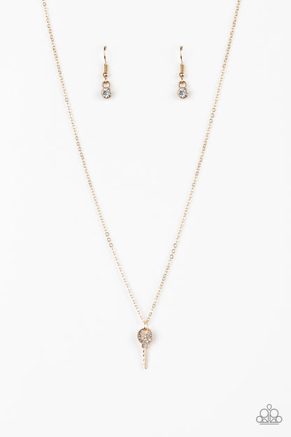 Key Figure - gold - Paparazzi necklace