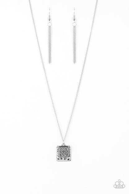 Back to Square One - silver - Paparazzi necklace