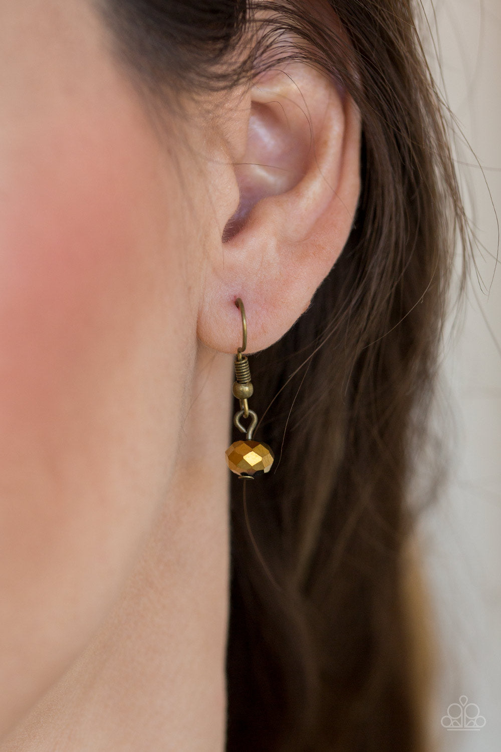 Crystal Carriages - brass - Paparazzi necklace