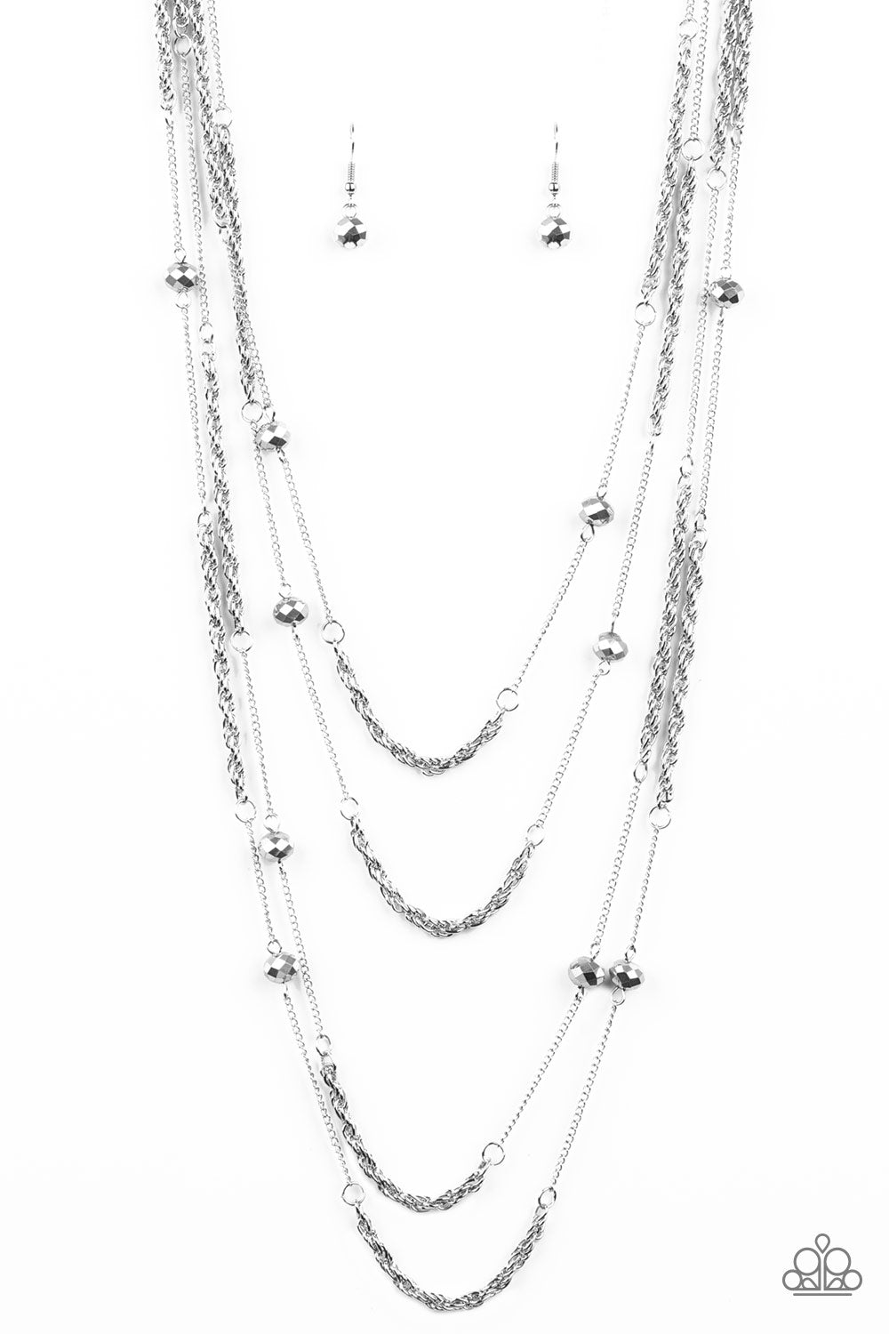 Open for Opulence - silver - Paparazzi necklace