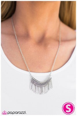 A Fine Fringe - Silver - Paparazzi necklace