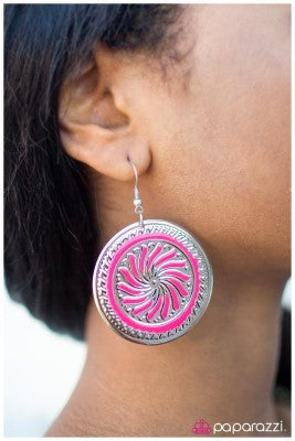 A Hop Skip and a Jump Pink - Paparazzi earrings