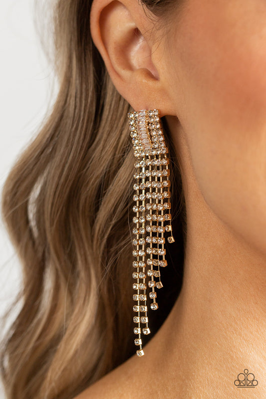 A-Lister Affirmations - gold - Paparazzi earrings