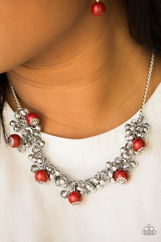 A Pop of Posh - red - Paparazzi necklace