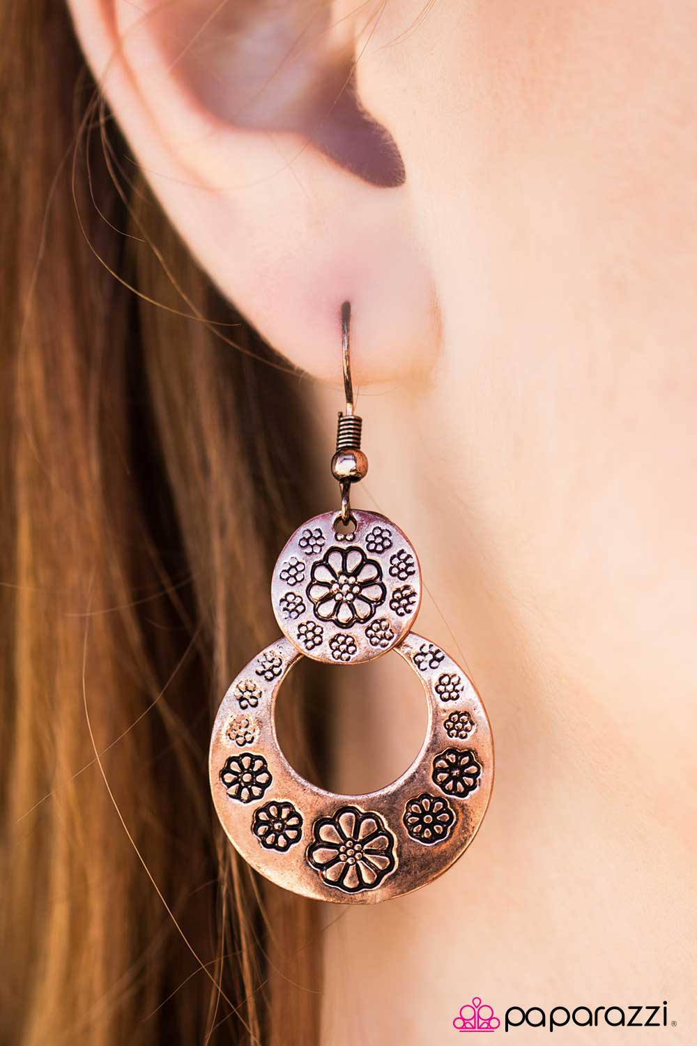 A Walk Through The Flowers - Copper - Paparazzi earrings
