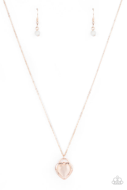 A Dream is a Wish Your Heart Makes - rose gold - Paparazzi necklace