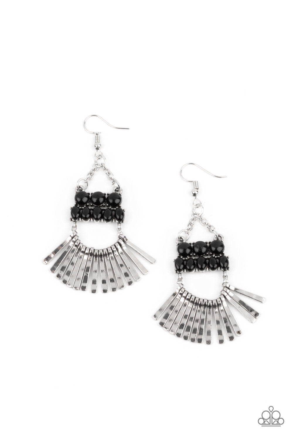 A FLARE For Fierceness - black - Paparazzi earrings