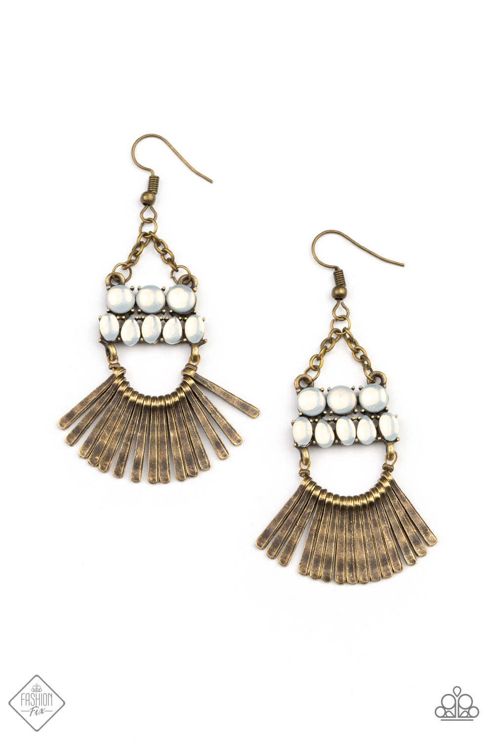 A FLARE For Fierceness - brass - Paparazzi earrings