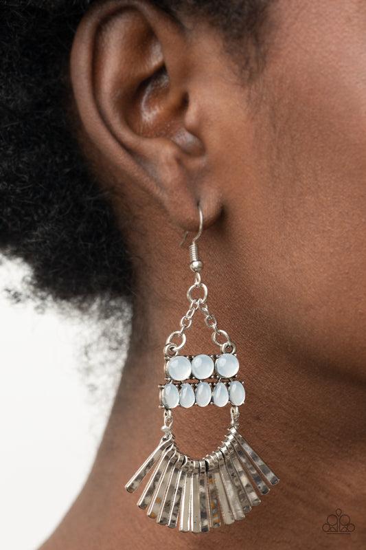 A FLARE For Fierceness - white - Paparazzi earrings