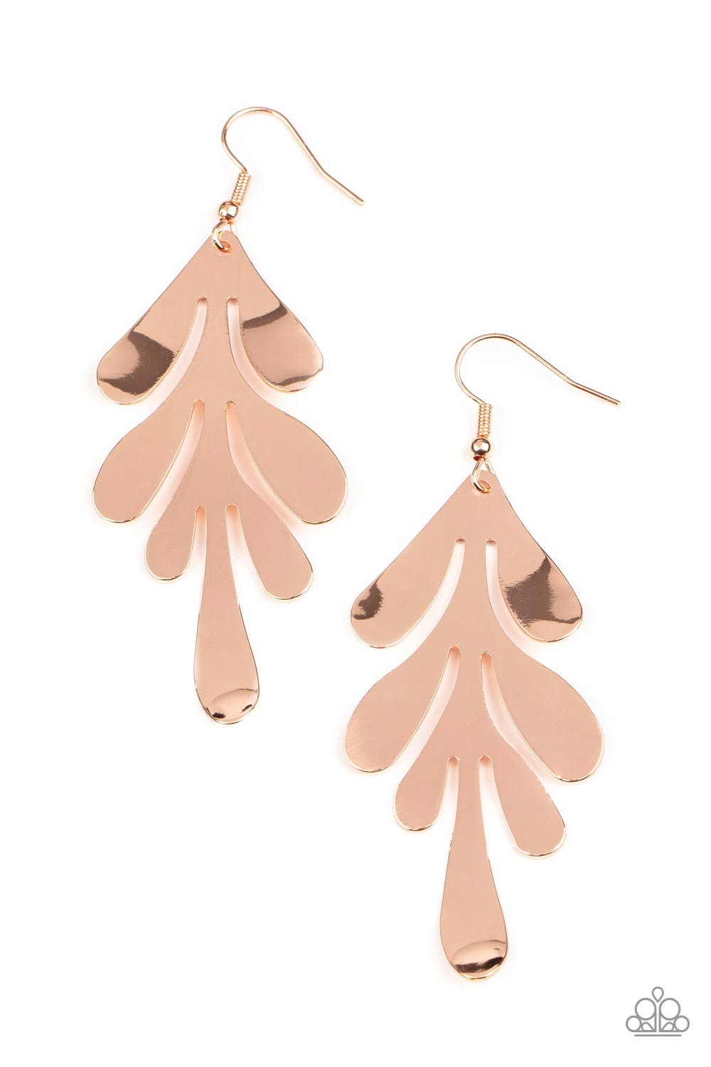 A FROND Farewell - rose gold - Paparazzi earrings