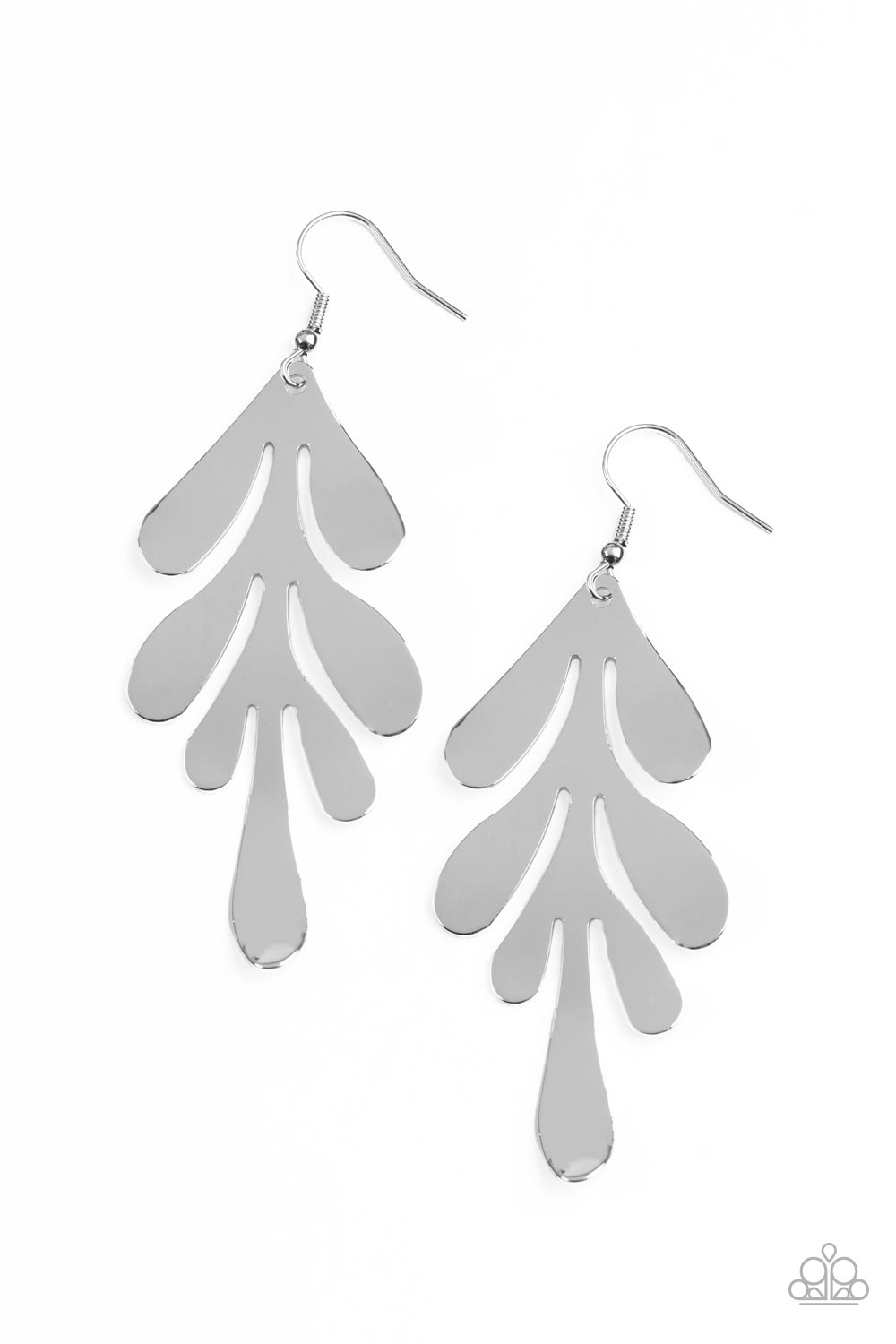 A FROND Farewell - silver - Paparazzi earrings