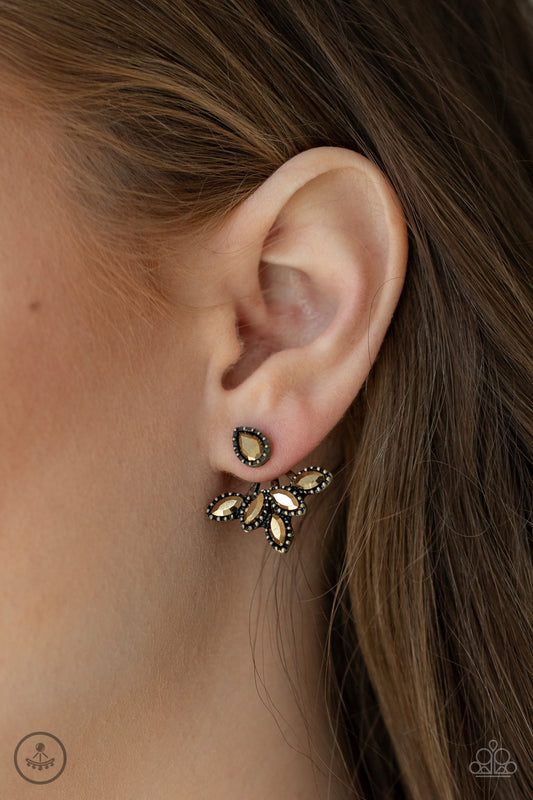 A Force To BEAM Reckoned With - brass - Paparazzi earrings