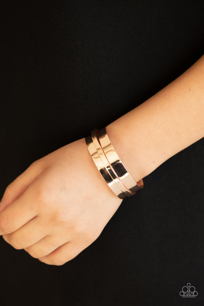 A HAUTE Number - rose gold - Paparazzi bracelet