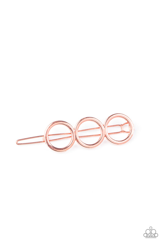 A HOLE Lot of Trouble - copper - Paparazzi hair clip