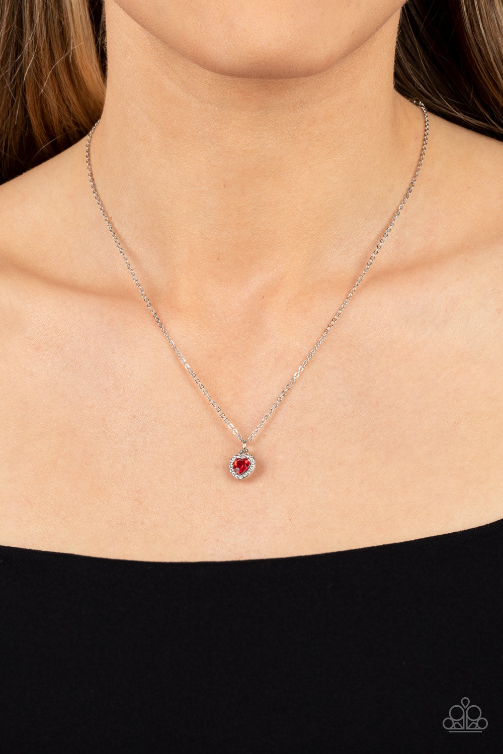 A Little Lovestruck - red - Paparazzi necklace