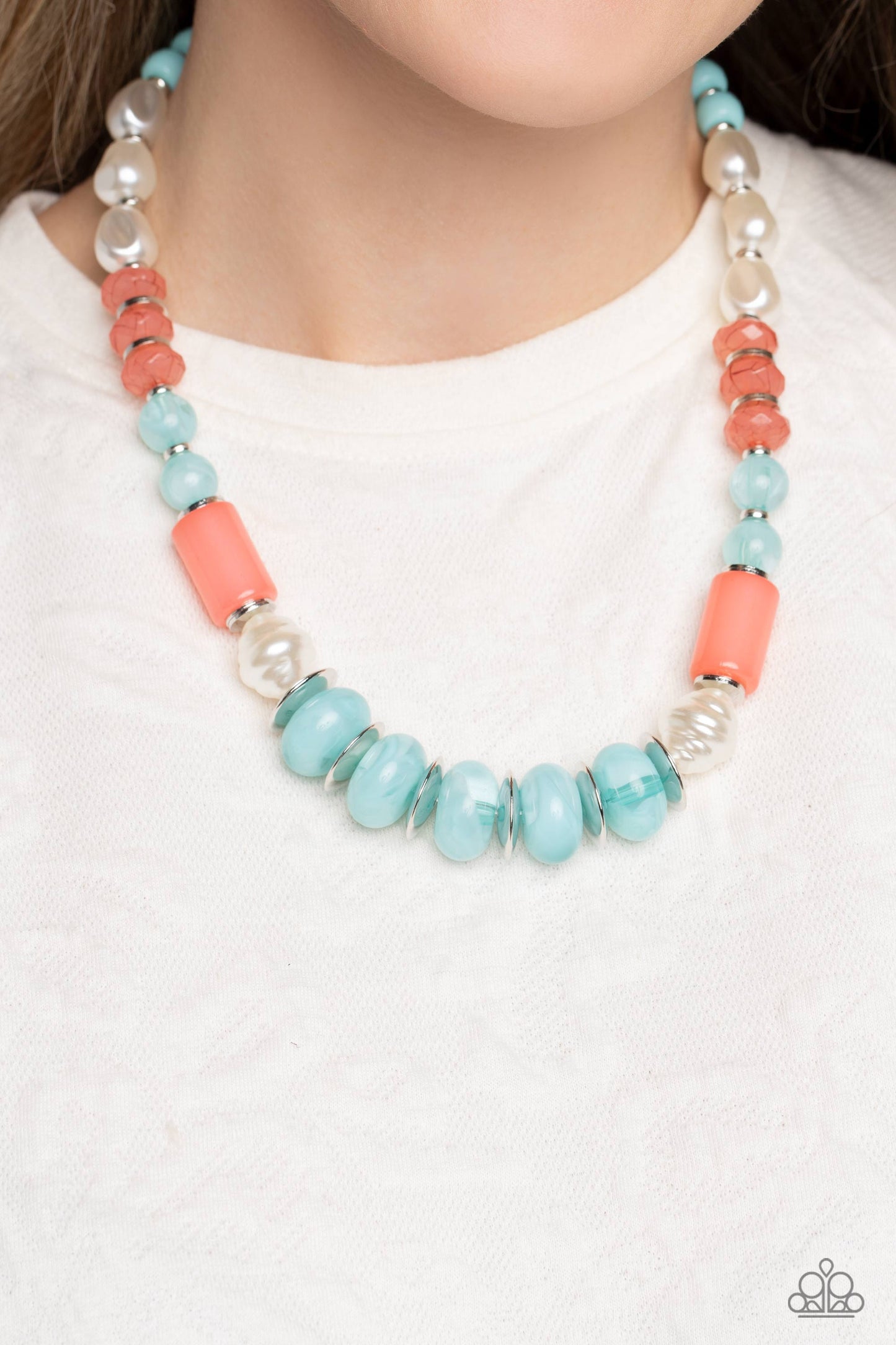 A SHEEN Slate - blue - Paparazzi necklace