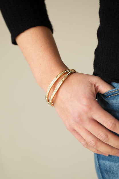 A Show of FIERCE - gold - Paparazzi bracelet