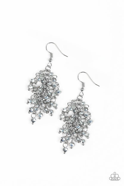 A Taste of Twilight - silver - Paparazzi earrings