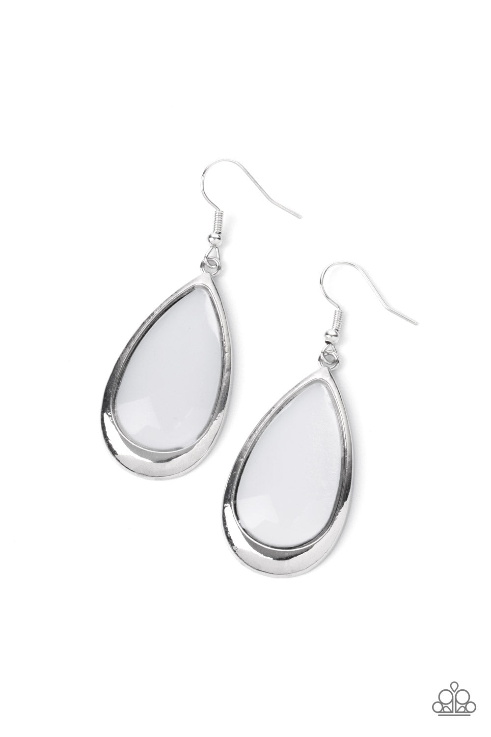 A World To SEER - white - Paparazzi earrings