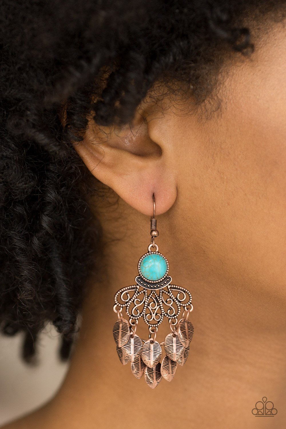 A Bit On the Wildside-copper-Paparazzi earrings