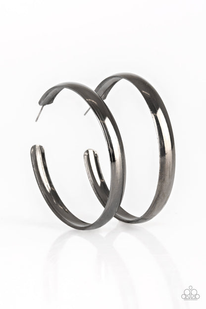 A Double Feature - black - Paparazzi earrings