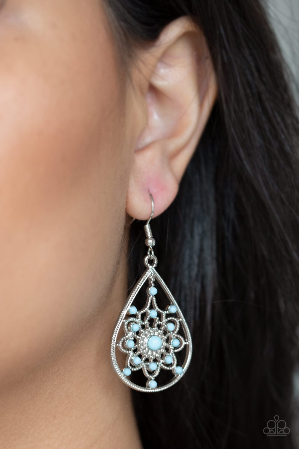 A Flair for Fabulous - blue - Paparazzi earrings