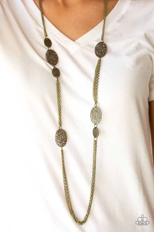 A Force of Nature-brass-Paparazzi necklace