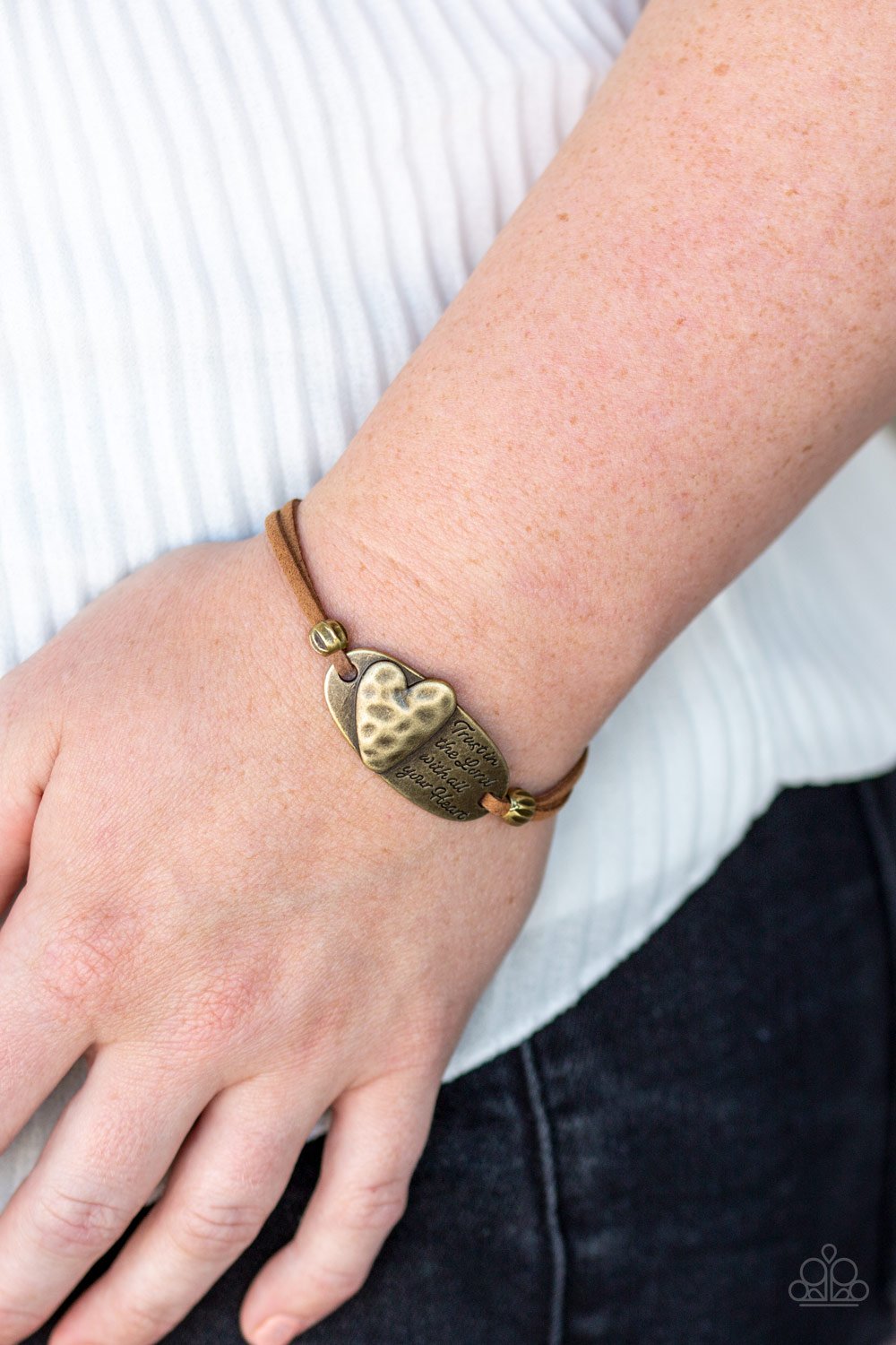 A Full Heart-brass-Paparazzi bracelet