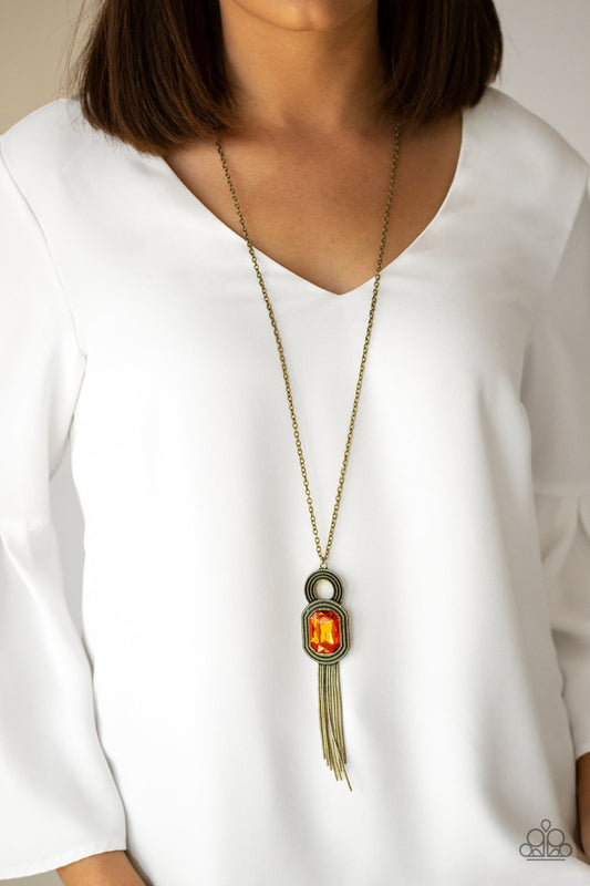 A Good Talisman Is Hard To Find-orange-Paparazzi necklace