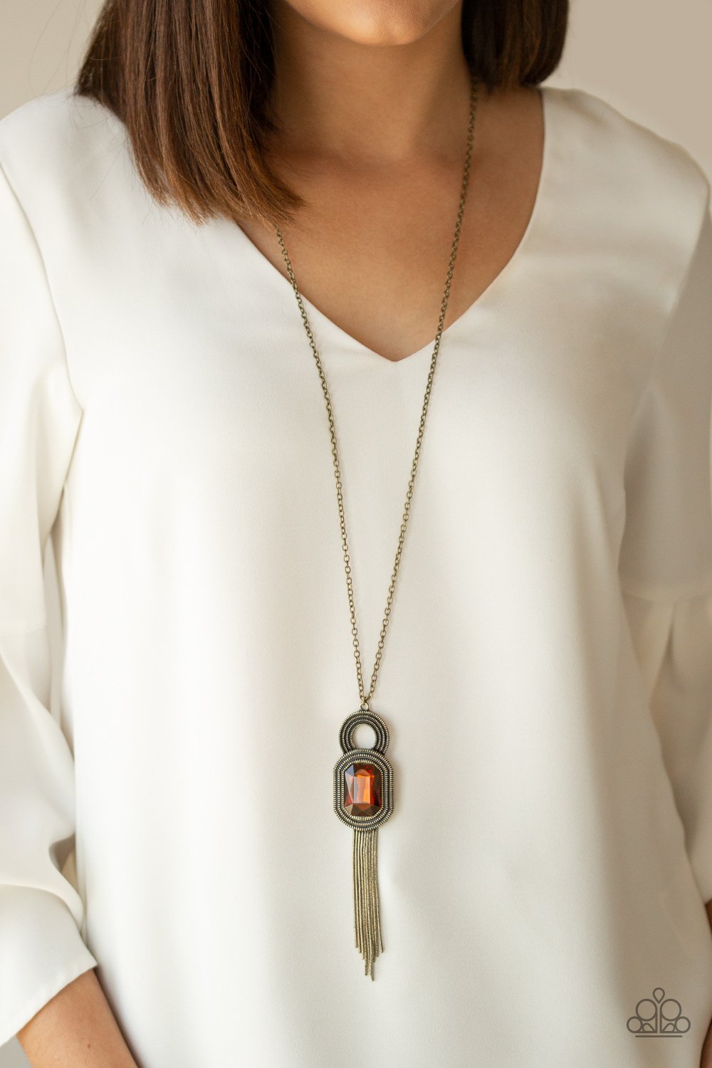 A Good Talisman Is Hard to Find-brown-Paparazzi necklace