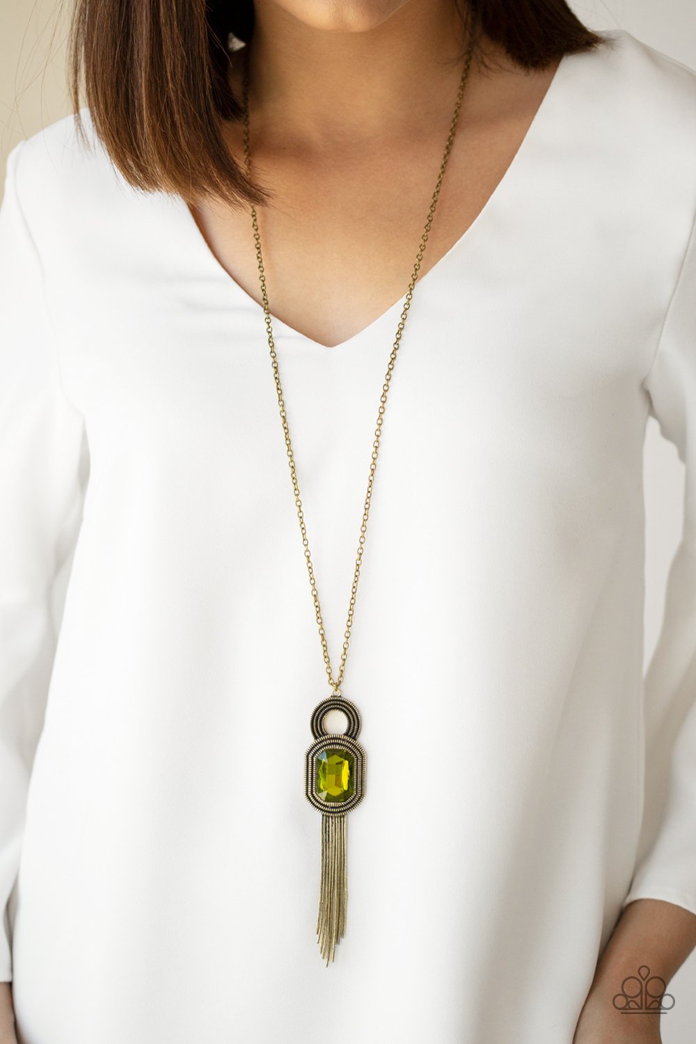 A Good Talisman Is Hard to Find-olive green-Paparazzi necklace