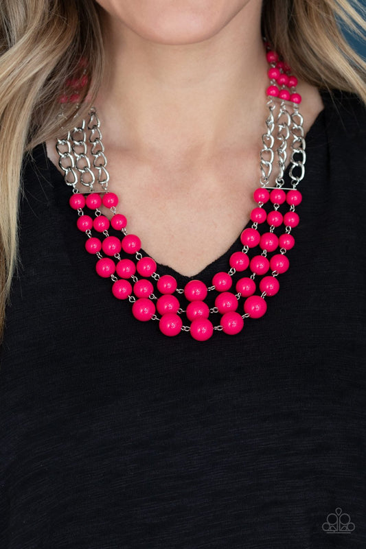 A La Vogue - pink - Paparazzi necklace
