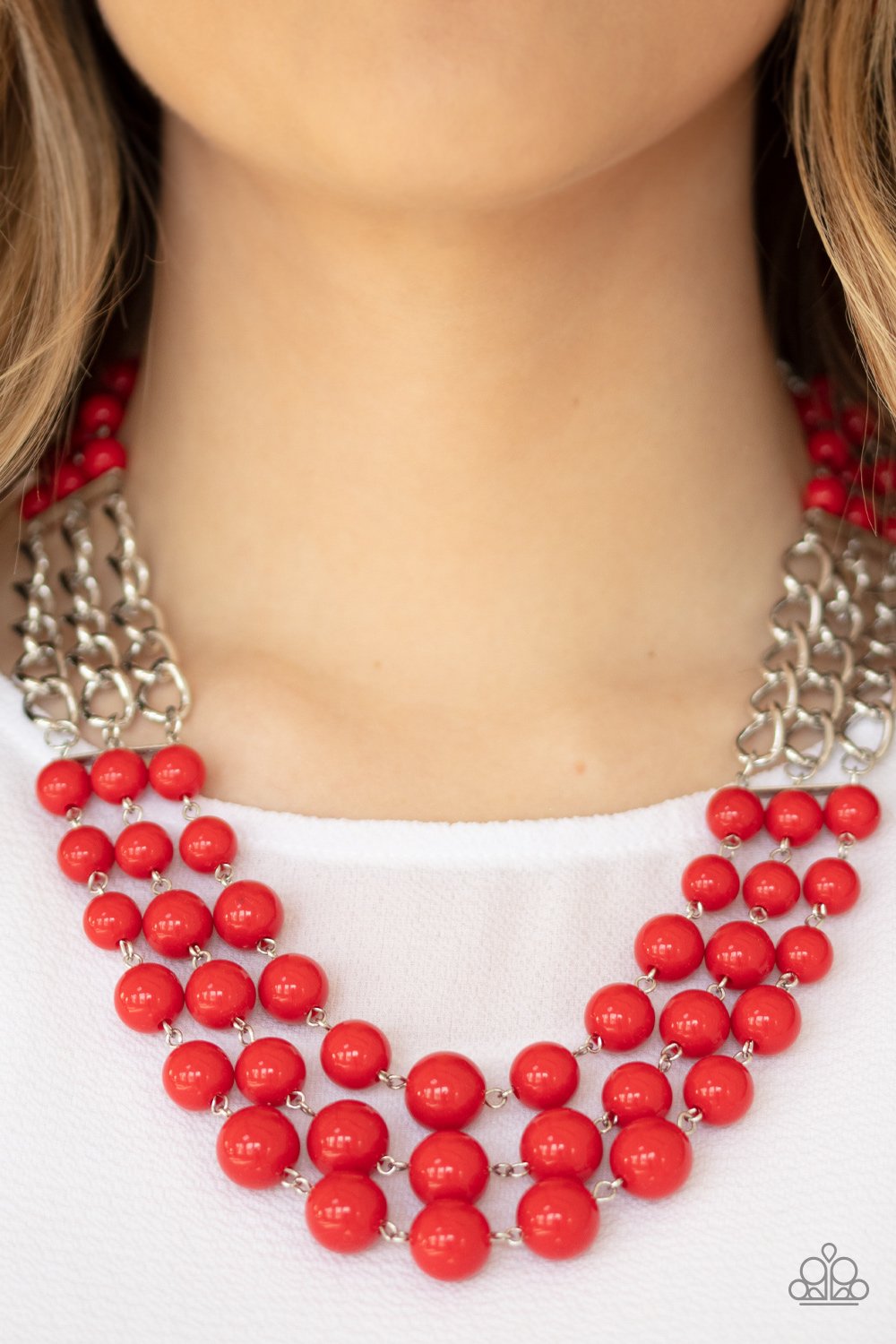 A La Vogue-red-Paparazzi necklace