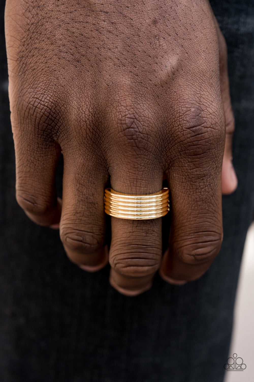 A Man's Man - gold - Paparazzi ring