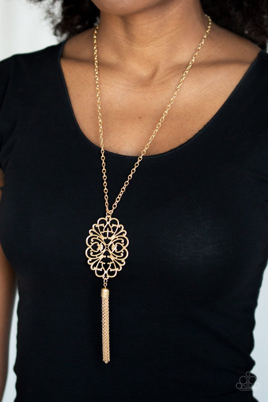 A Mandala of the People - gold - Paparazzi necklace