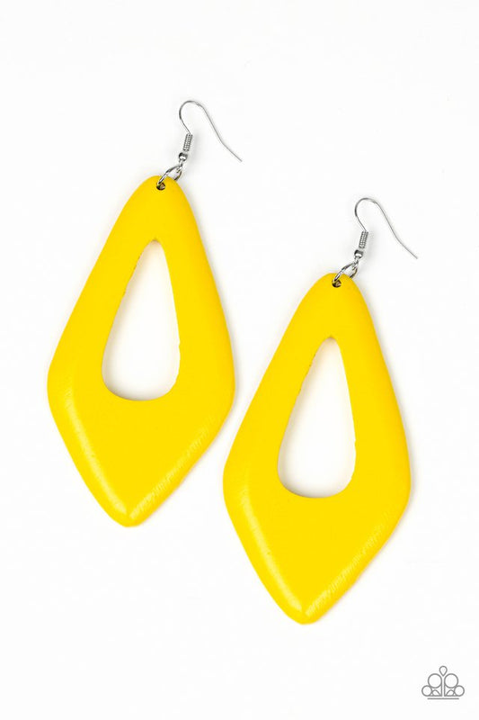 A SHORE Bet - yellow - Paparazzi earrings