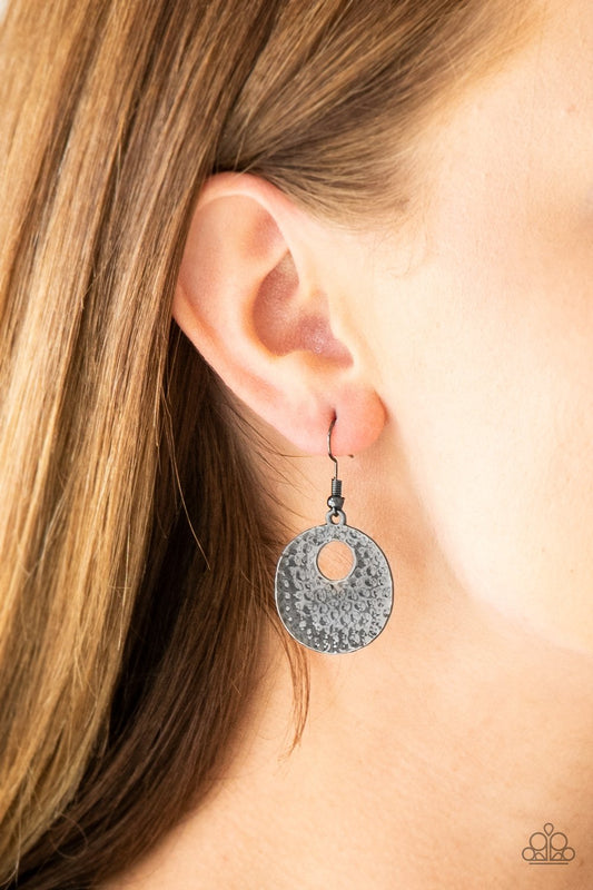 A Taste for Texture-black-Paparazzi earrings