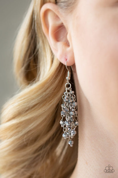 A Taste of Twilight-silver-Paparazzi earrings