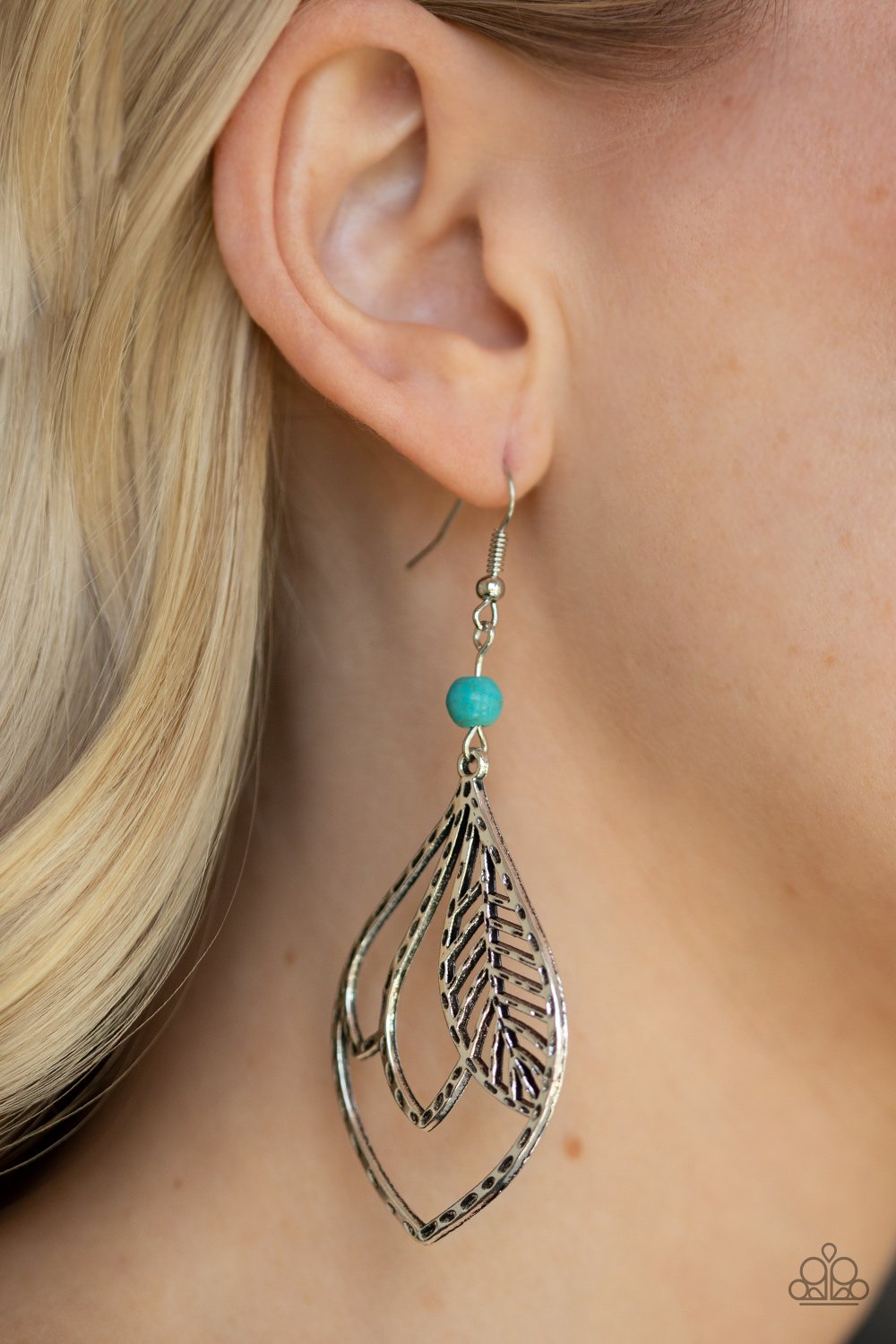 Absolutely Airborne - blue - Paparazzi earrings