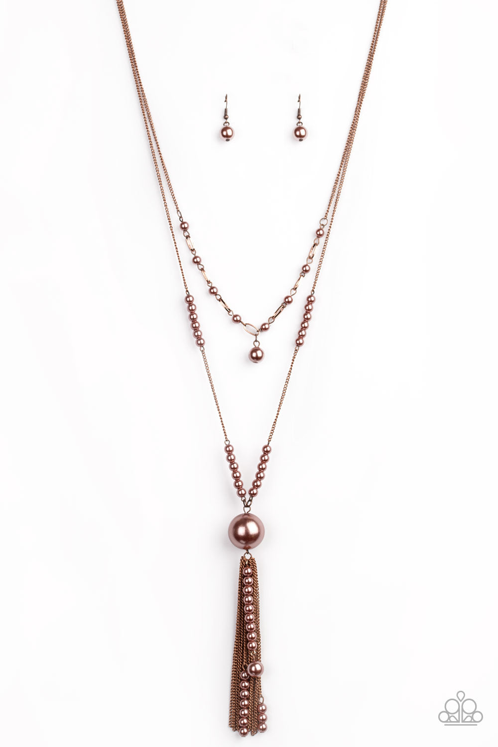 Abstract Elegance - copper - Paparazzi necklace