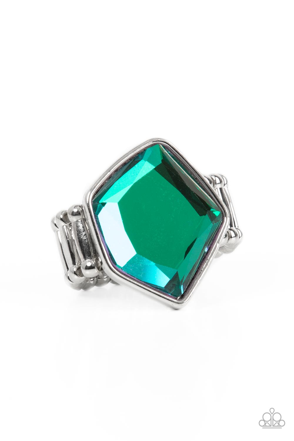 Abstract Escapade - green - Paparazzi ring