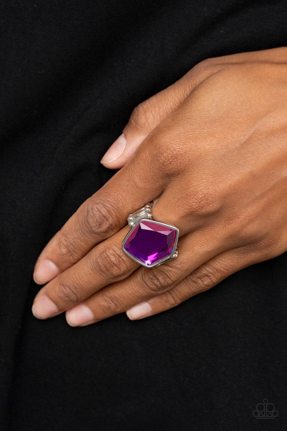 Abstract Escapade - purple - Paparazzi ring