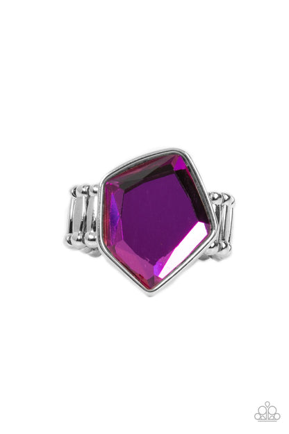 Abstract Escapade - purple - Paparazzi ring