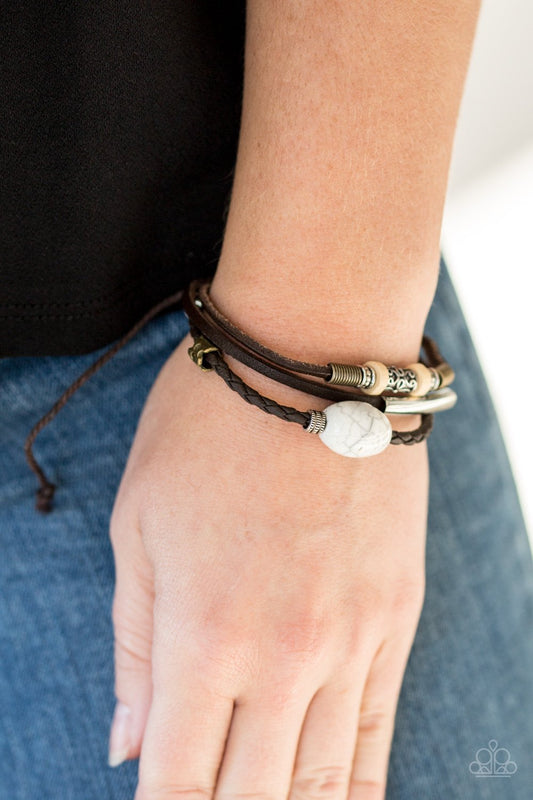 Across the Globe - brown - Paparazzi bracelet