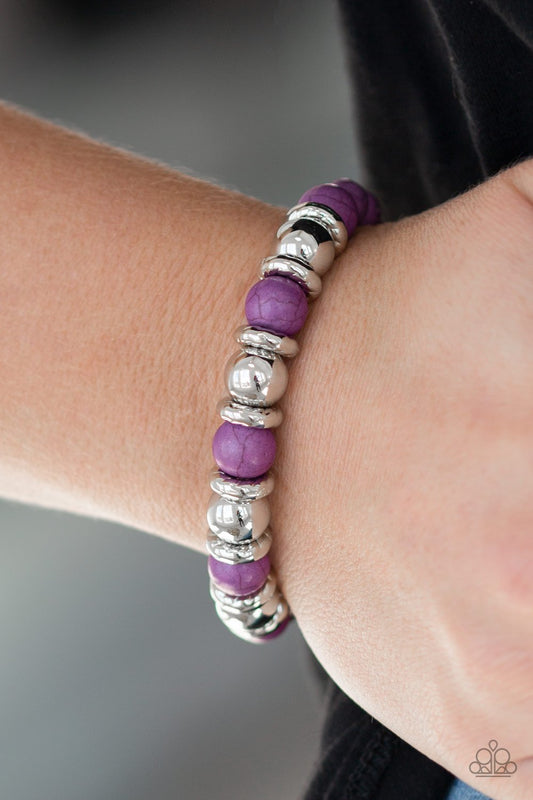 Across the Mesa - purple - Paparazzi bracelet