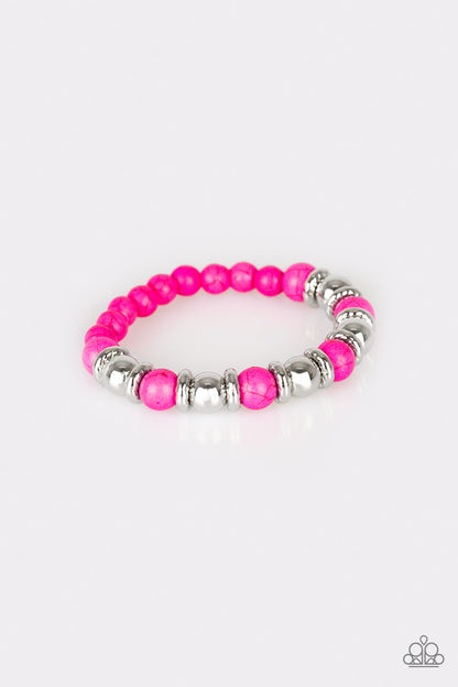 Across the Mesa - pink - Paparazzi bracelet