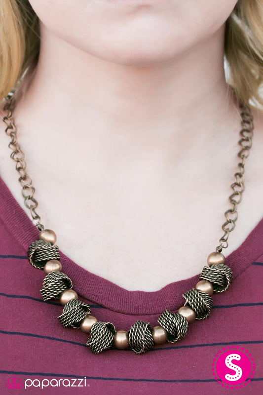 Addicted to Love - Brass- Paparazzi necklace